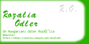 rozalia odler business card